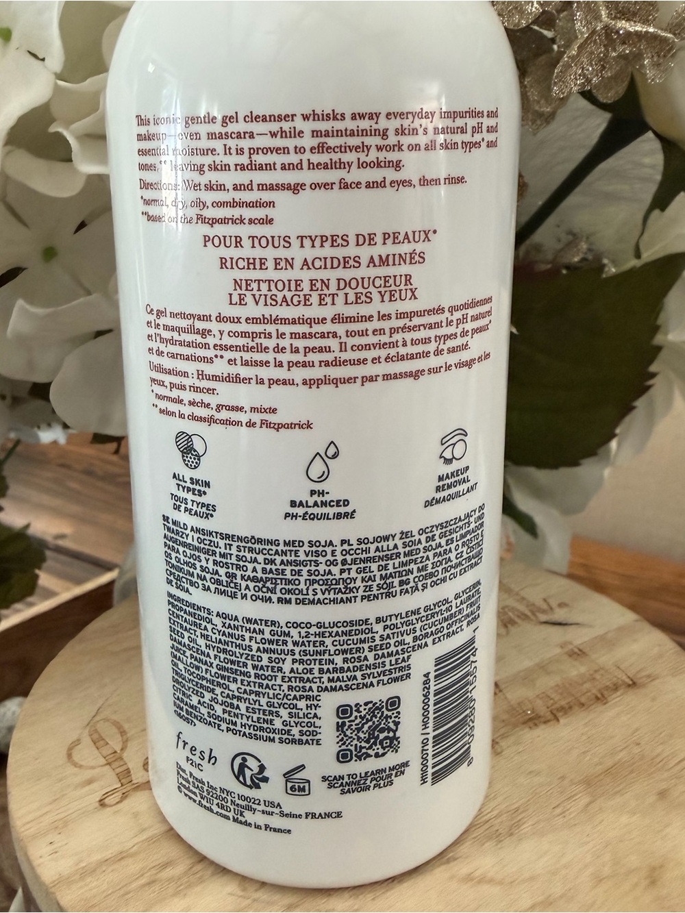 Fresh Soy Face Cleanser 13.5 fl.oz. NEW FOR ALL SKIN TYPES rich in amino acids - Picture 3 of 8